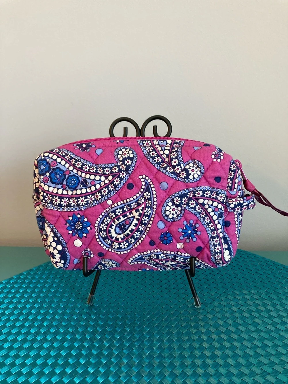 NWOT Vera Bradley Quilted Cosmetic Pouch Boysenberry